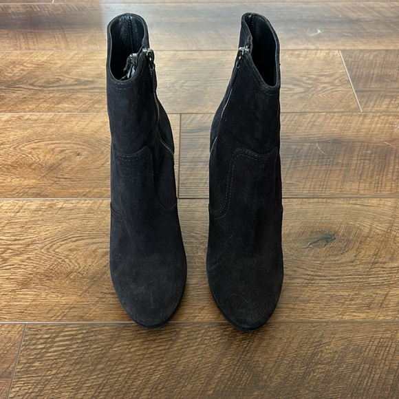 Prada Black Suede Wedge Ankle Boot - Picture 3 of 15